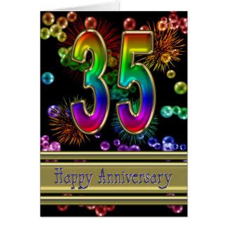 Happy 35th Anniversary Cards | Zazzle