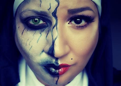 “Nun” Halloween Makeup | Halloween makeup, Black lipstick, Makeup