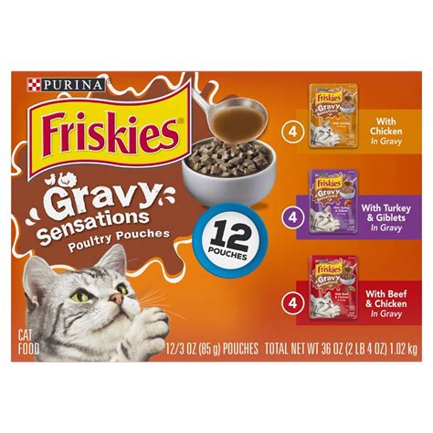 Purina Friskies Gravy Wet Cat Food Variety Pack, Gravy Sensations ...