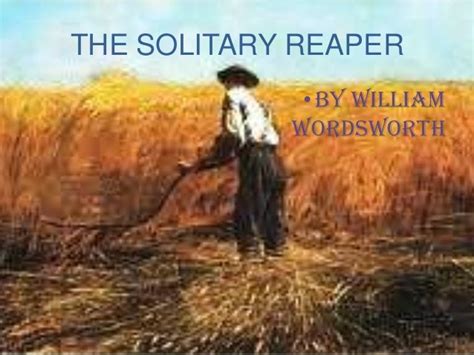 The solitary reaper