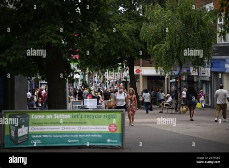 Sutton high street, UK Stock Photo - Alamy