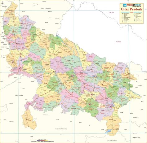 Up District Map Up Political Map Uttar Pradesh Political Map ...