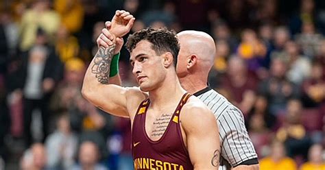 Michael Blockhus, Gophers' surprise victor vs. Iowa, giving Minnesota wrestling a boost