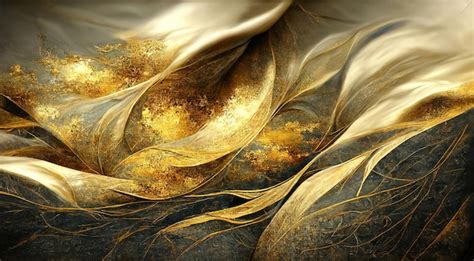 Premium Photo | Golden wavy background in oriental vintage style ...