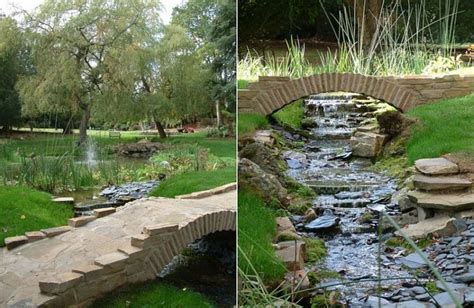 50 Dreamy and Delightful Garden Bridge Ideas | Backyard water feature ...