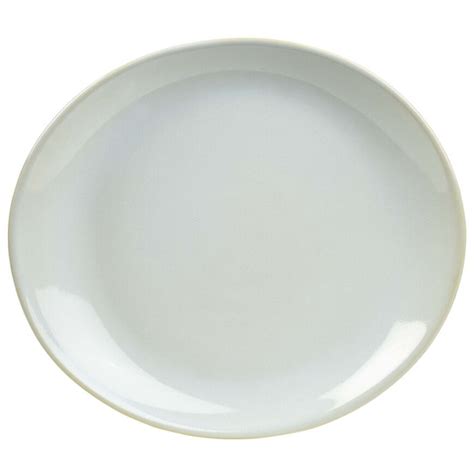 Rustic White Oval Plate 25 x 22cm | Genware