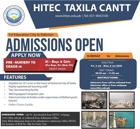 Admission Open - HITEC Schools & Colleges