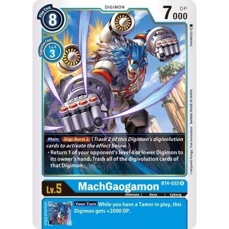 BT4-032 MachGaogamon Digimon Card Game TCG