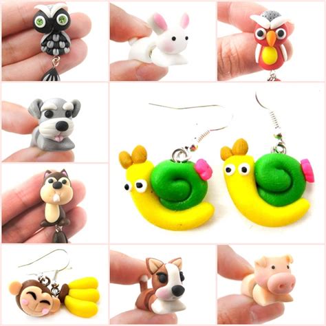 Wonderful Handmade Polymer Clay Animal Rings