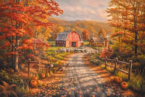 Late Afternoon on the Farm, by Thomas Kinkade Studios - Village Gallery