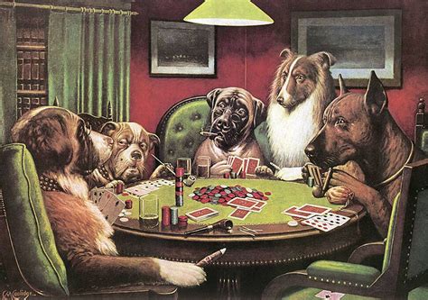 Chiens jouant au poker 1 Un bluff audacieux Cassius Marcellus Coolidge, 1903 1906 Peinture ...