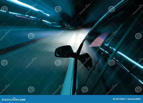 Night Drive with Car in Motion Stock Photo - Image of abstract, outside: 6674406