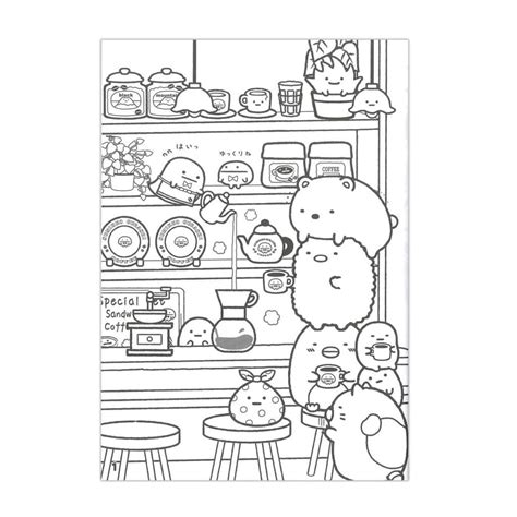 Sumikko Gurashi Relax Coloring Page - Free Printable Coloring Pages for Kids