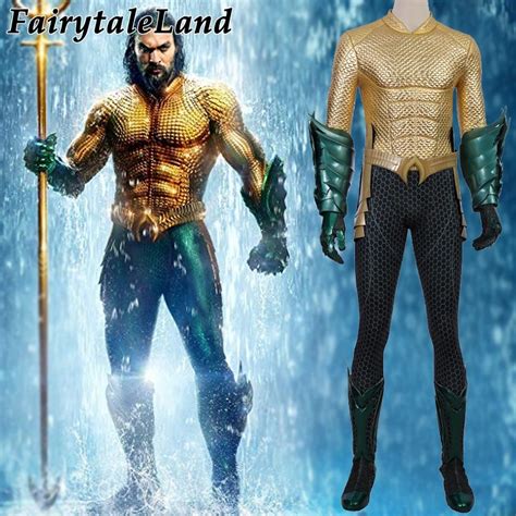 Movie Aquaman Costume Carnival Halloween Costume Cosplay Arthur Curry ...