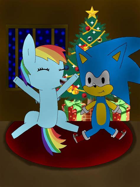 Rainbow dash gets a sonic plush for Christmas by alan-the-animeartist on DeviantArt