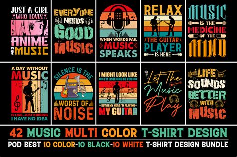 Music T-Shirt Design Bundle - Buy t-shirt designs