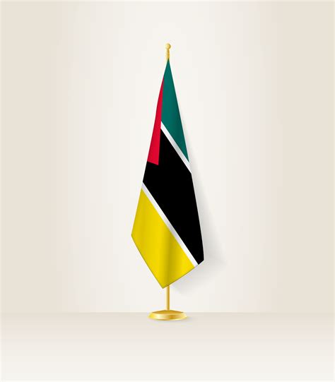 Mozambique flag on a flag stand. 27289979 Vector Art at Vecteezy