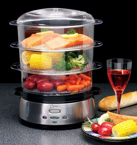 Wedding Registry Idea: Deni 7600 3-Tier 9-1/2-Quart Stainless-Steel Digital Food Steamer ...