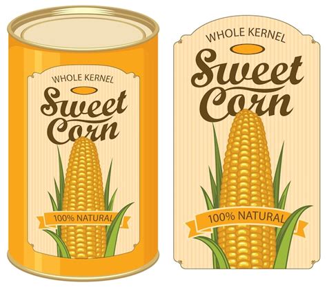 Premium Vector | Banner for canned sweet corn with label