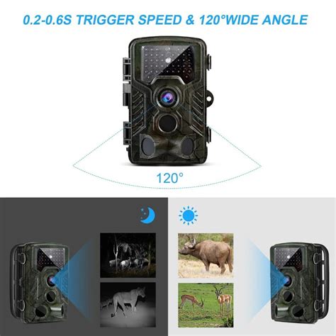 Portable Wildlife Trail Camera Hunting Camera 12MP HD Digital Infrared Scouting Camera 940nm IR ...