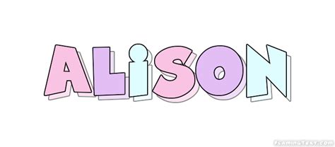 Alison Logo | Free Name Design Tool from Flaming Text