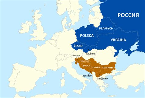 Slavic countries map with native names [931×633] : r/MapPorn