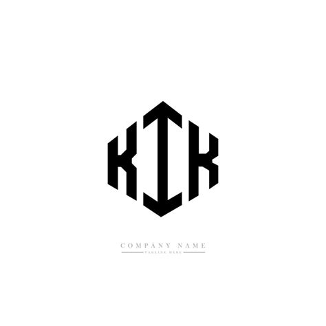 KIK letter logo design with polygon shape. KIK polygon and cube shape logo design. KIK hexagon ...