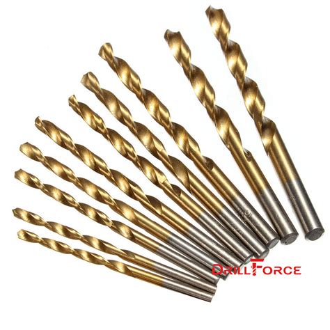 10PCS 3/16" Drill Bit Set HSS Titanium Jobber Length Twist Metal Drill Bit Tools 6971141010095 ...