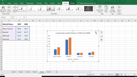 Creating a Side By Side Bar Graph on Excel - YouTube