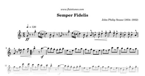 Semper Fidelis (J.P. Sousa) - Free Flute Sheet Music | flutetunes.com