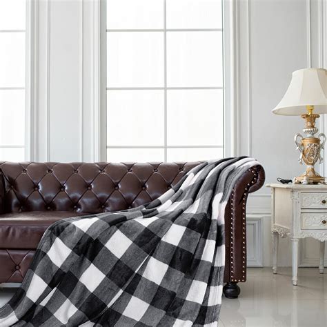 PiccoCasa Decorative Throw Blanket Plaid Blanket for Sofa, 60"x78 ...