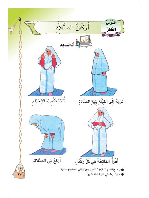 اركان الصلاة - القران الكريم وعلومه - ثالث أساسي - المنهج اليمني