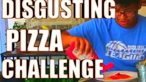 DISGUSTING PIZZA CHALLENGE *ACTUAL BARF* - YouTube