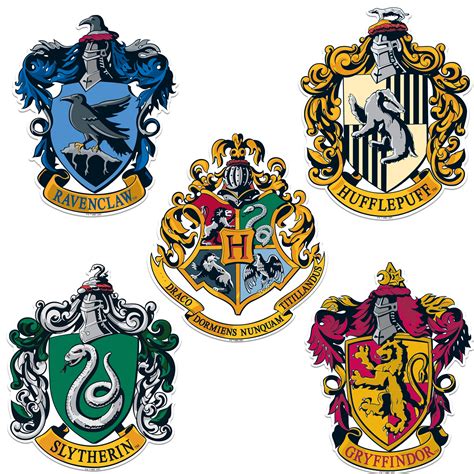 Buy Harry Potter House Crests Sticker Pack Die Cut Vinyl Large Deluxe Stickers Variety Pack ...