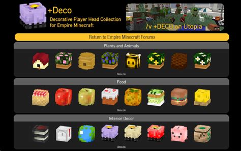 [+Deco] Decorative Player Head Mall | Empire Minecraft