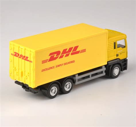 Diecast Truck 1:64 Scale Express DHL Truck Model Yellow Container Transporter Kids Toys