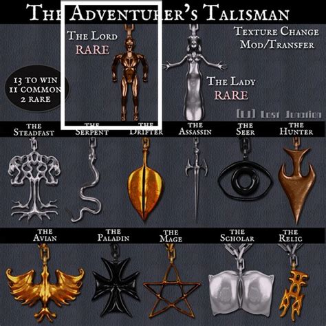 Second Life Marketplace - [LJ] Adventurer's Talisman - The Lord - RARE