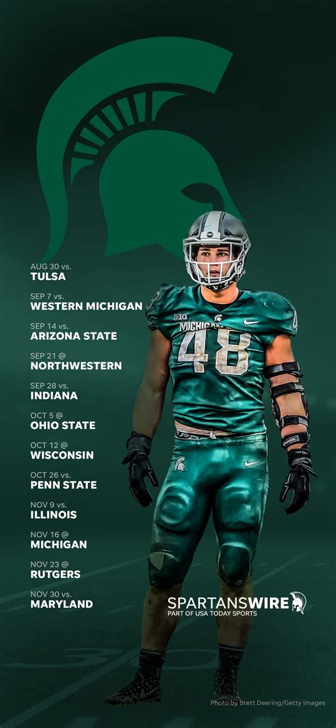 2019 Michigan State Spartans Football Schedule: Downloadable Wallpaper