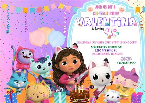 Gabby's Dollhouse Birthday Invitation | ubicaciondepersonas.cdmx.gob.mx