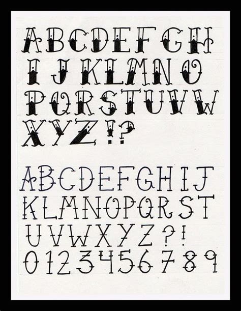 Old School Tattoo Alphabet | Tattoo alphabet, Tattoo lettering, Tattoo ...