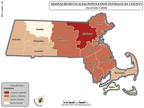 Massachusetts Population Map - Answers