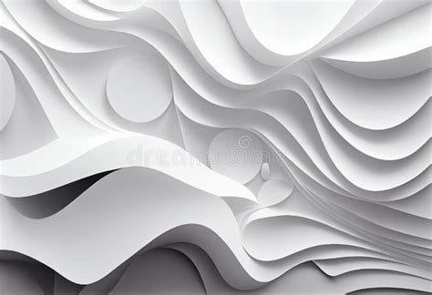 Modern White Abstract Shapes Background. Generate Ai Stock Illustration ...