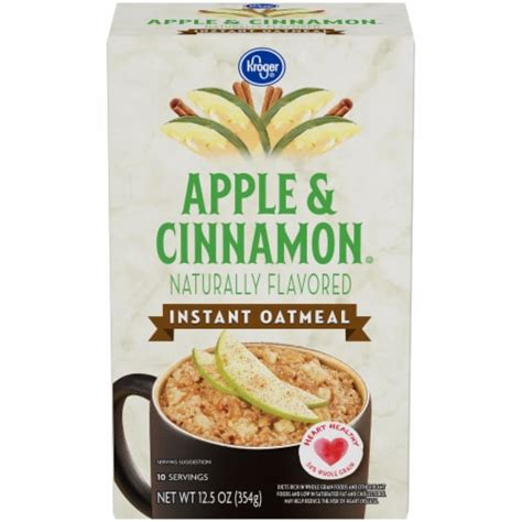 Kroger® Apples & Cinnamon Instant Oatmeal, 10 ct / 12.5 oz - Ralphs