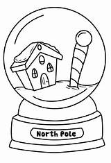 North Pole Snowglobe coloring Page  Download Print Or Color Online sketch template