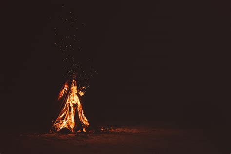 HD wallpaper: wood, fire, burning, night | Wallpaper Flare