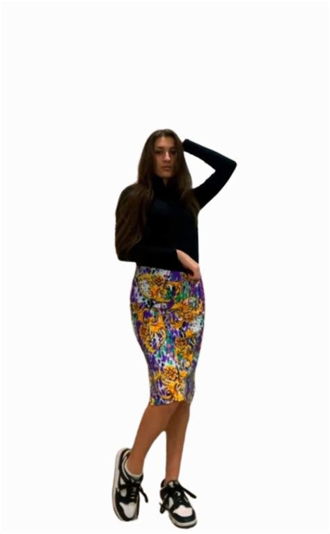 Athletic swim pencil skirt with hidden leggings attached paisley print | kampkloz