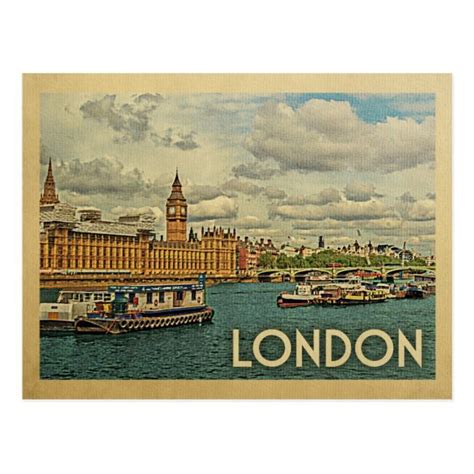 London Postcard England Vintage Travel | Zazzle | Ansichtkaart