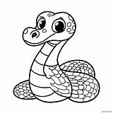 Cute Cartoon Python Coloring Page 28554 23038 sketch template