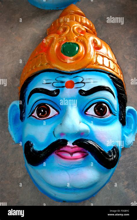 Face Ravana Made Acrylic Celebration Stock Photos & Face Ravana Made Acrylic Celebration Stock ...