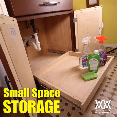 Under Sink Storage. How to Build and Install a Full Extension Drawer. | Woodworking for Mere ...